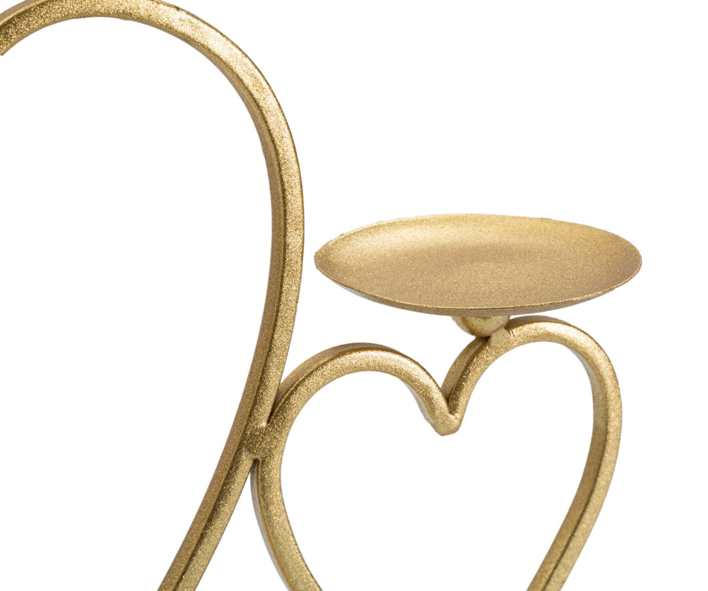 Hearts Kaarshouder Goud Metaal Marmer 30x20 cm