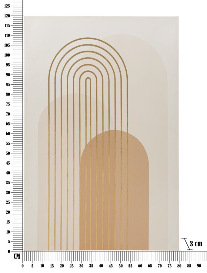 Glimmering Abstractions Canvasprint Warm Goud