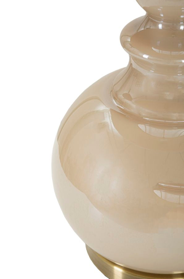 Tafellamp Perly Tower Crème Glas Fluweel Ø 37,5X61 cm
