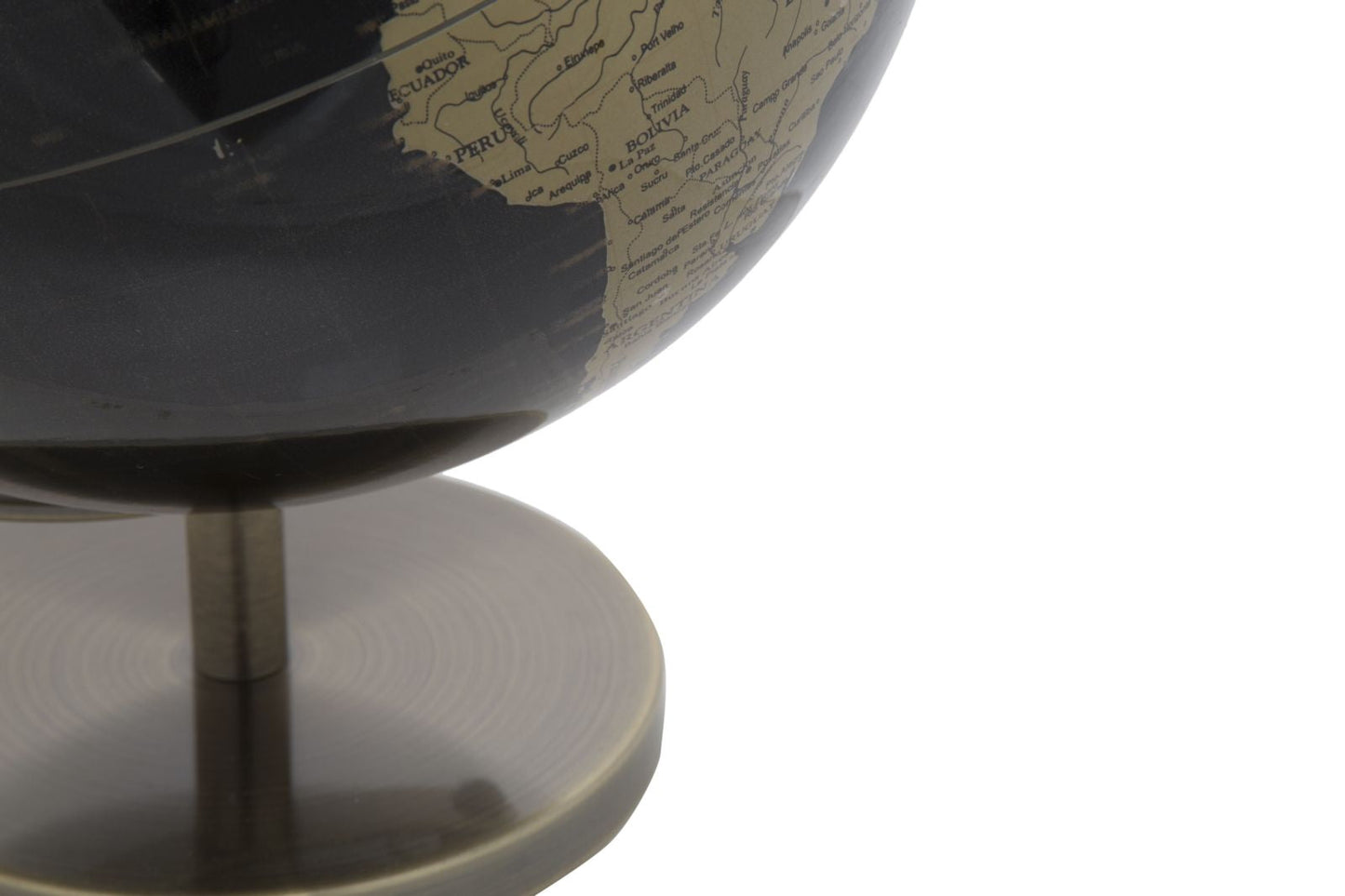 Wanderlust Globe Zwart Brons