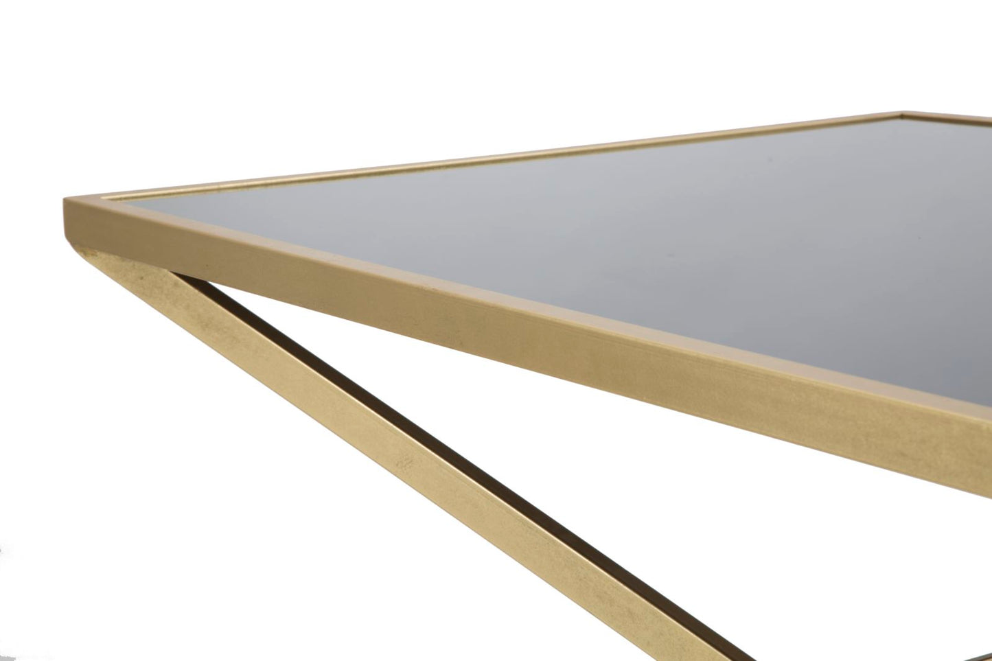 Salontafel Pyramid Goud Gehard Zwart Glas 110x60x45 cm