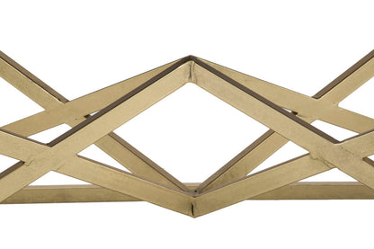 Salontafel Pyramid Goud Gehard Zwart Glas 110x60x45 cm