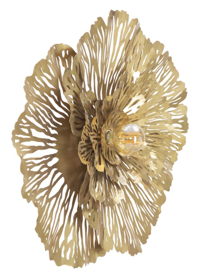 Wandlamp Ibis Verguld Metaal Bloemenontwerp 79x12x60 cm