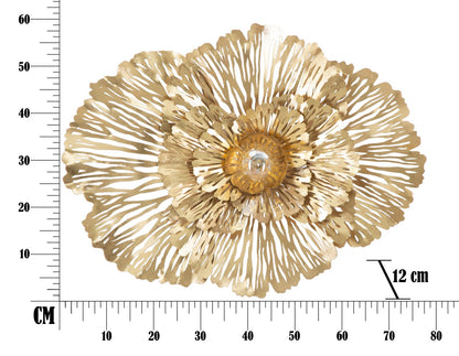 Wandlamp Ibis Verguld Metaal Bloemenontwerp 79x12x60 cm