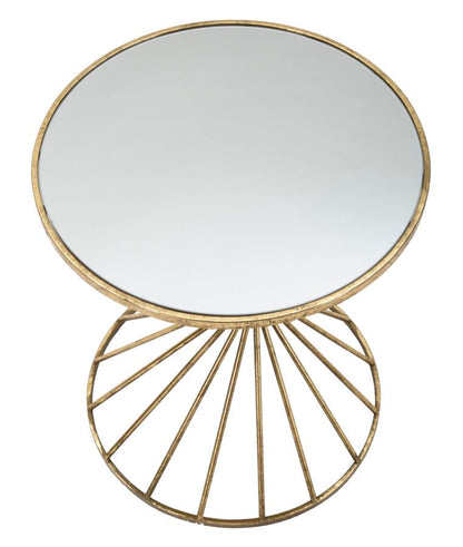 GlamourSphere Bijzettafel Rond Goud Spiegelglas