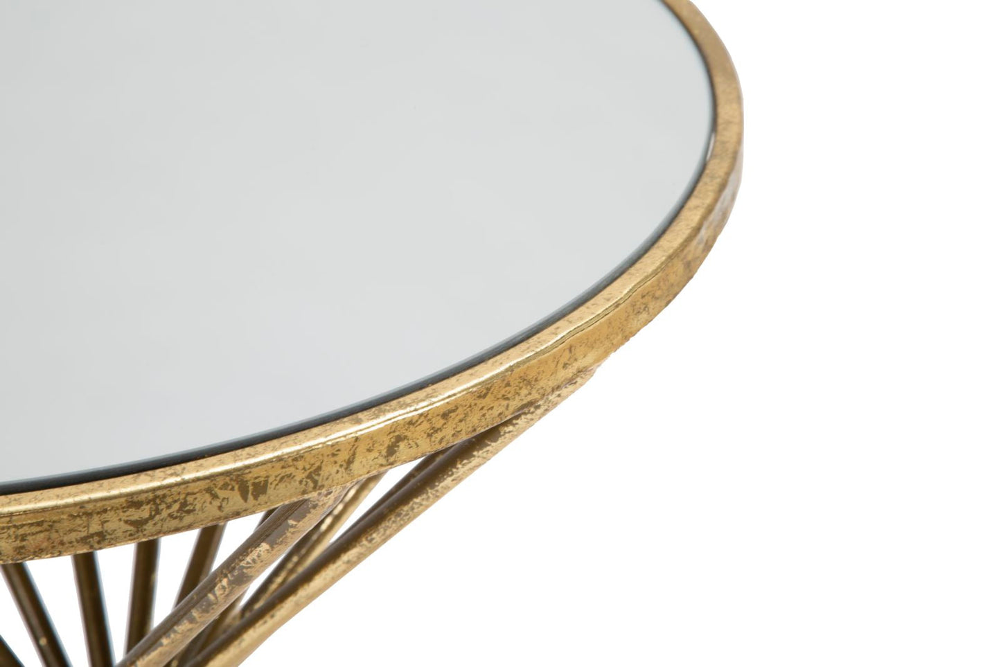 GlamourSphere Bijzettafel Rond Goud Spiegelglas