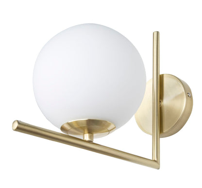 Wandlamp Glamy Goud Opaalglas 15x25x22 cm