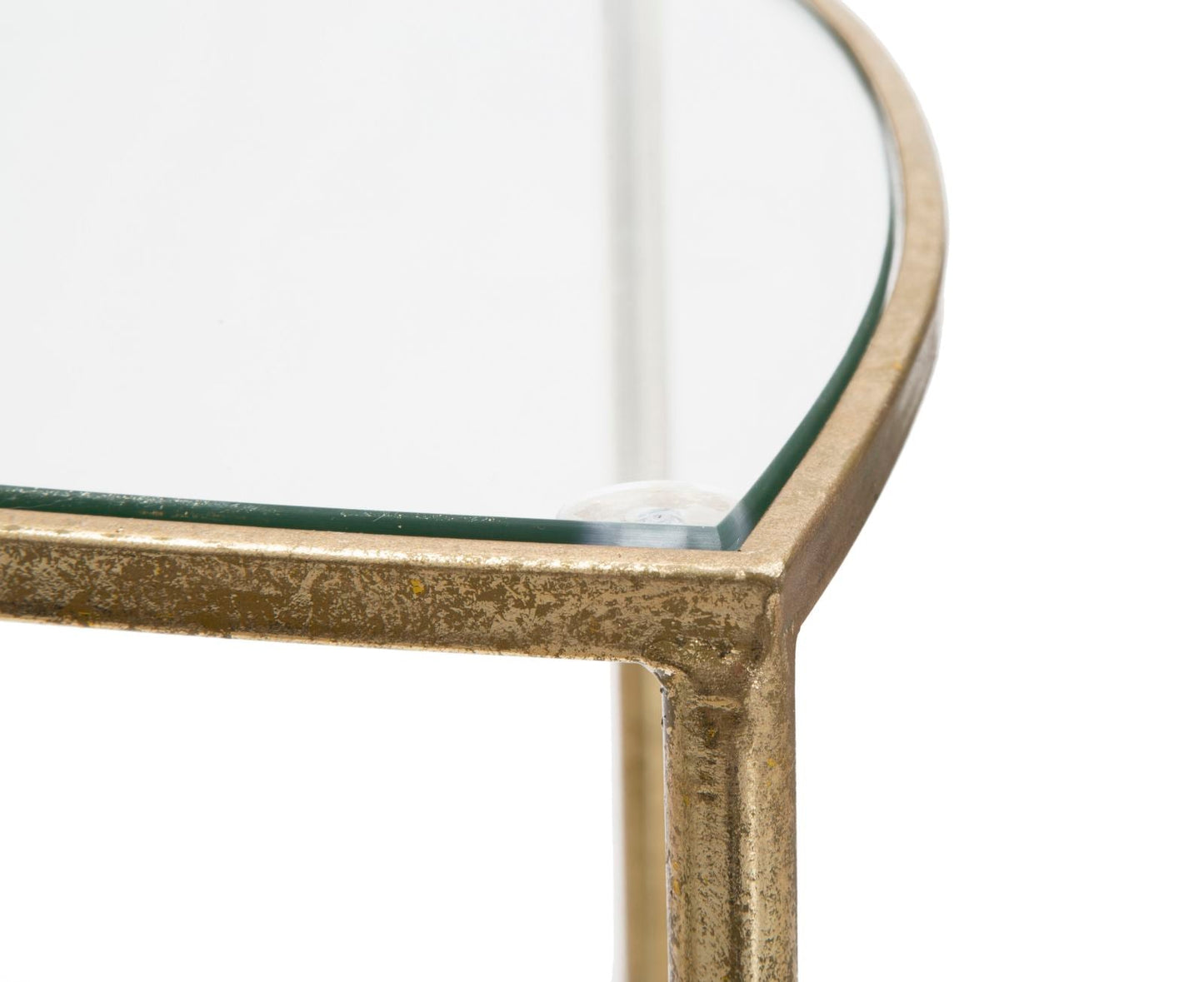 Luxe Triangle Bijzettafel Goud Spiegelglas