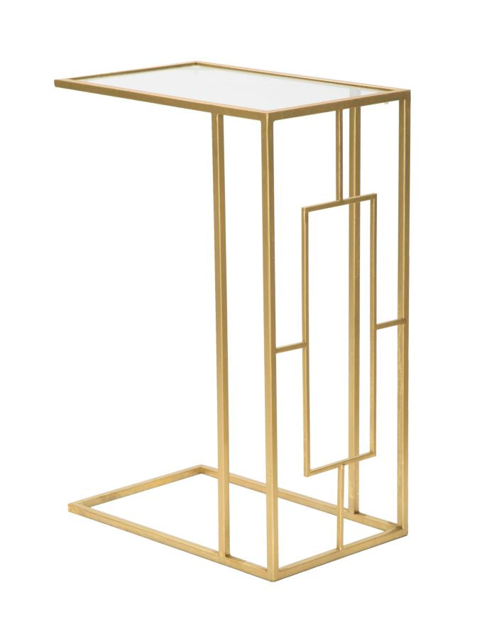 LuxeGold Laptoptafel Goud Glas