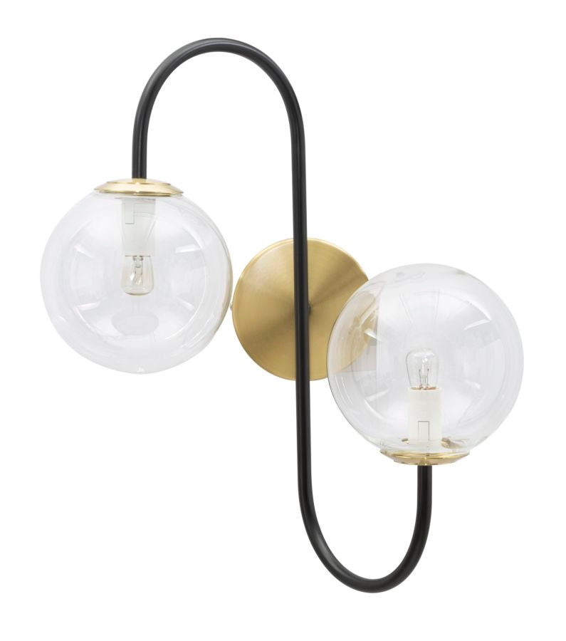 Elegant Fusion Wandlamp Zwart Goud Metaal 36x45 cm