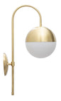 Glamour Street Wandlamp Goud Wit Glazen Bol