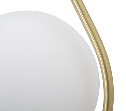 Wandlamp Glamy Drop Goud Metaal Wit Glas bol 24x20x52 cm