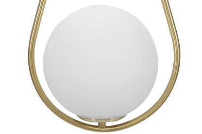 Hanglamp Glamy Drop Goud Witte Glasbol 24x20x46 cm