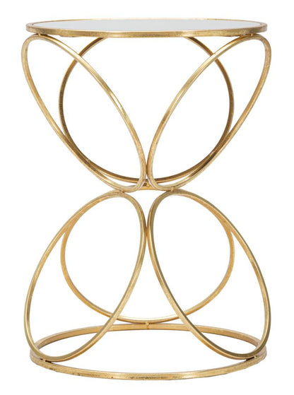 Elegance Circlly Gouden Bijzettafel Spiegel 53 cm