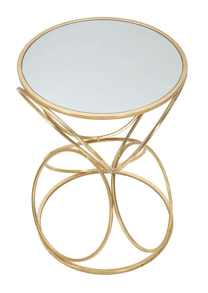 Elegance Circlly Gouden Bijzettafel Spiegel 53 cm