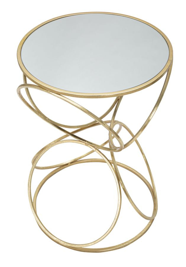 Elegance Circlly Gouden Bijzettafel Spiegel 61 cm