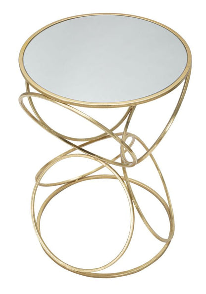 Elegance Circlly Gouden Bijzettafel Spiegel 61 cm