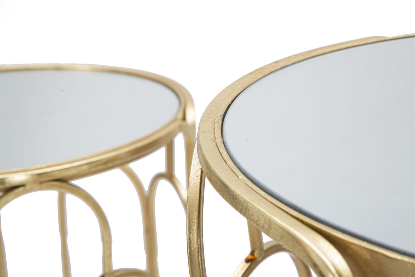 Chic Duo Set Bijzettafels Goud Spiegelglas