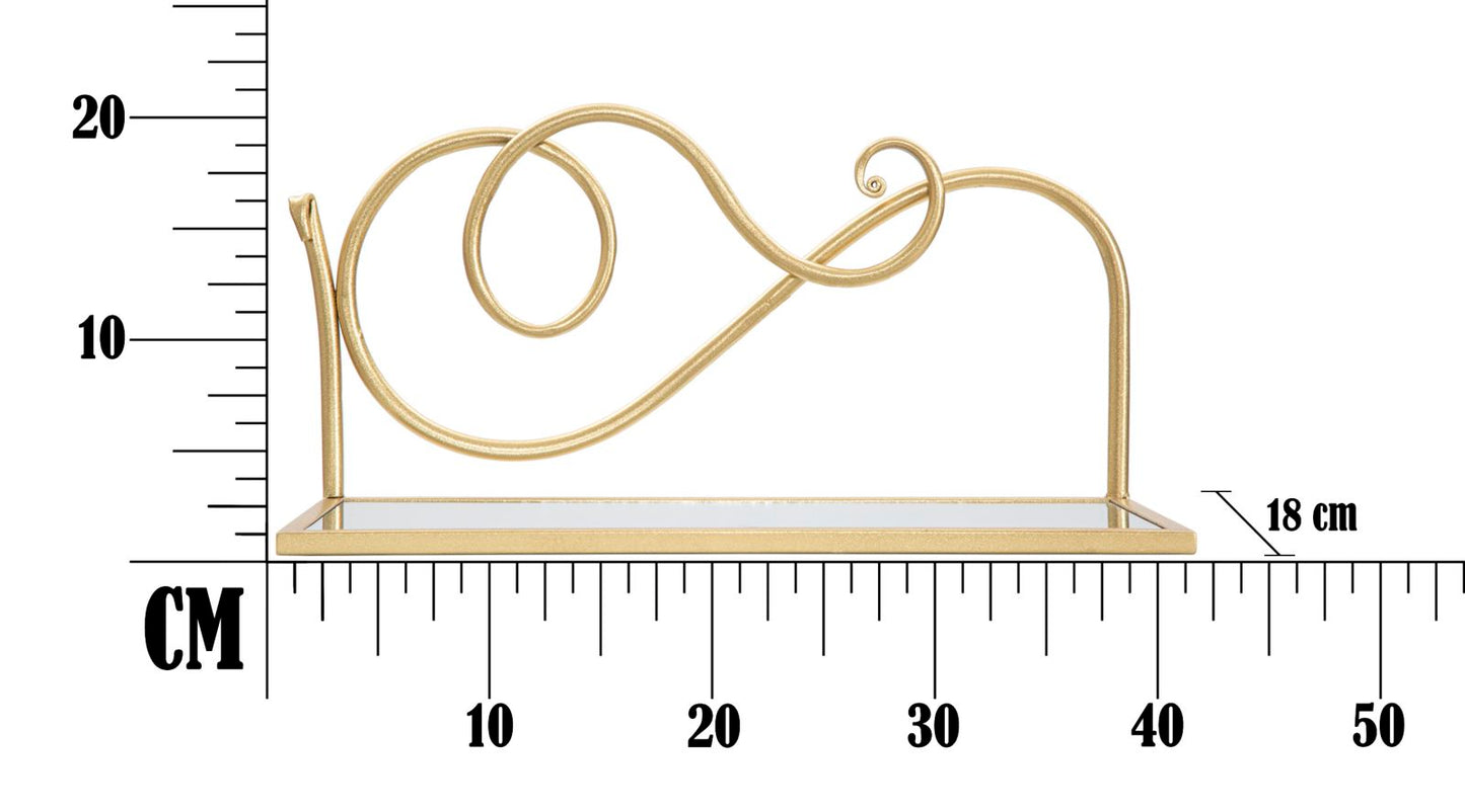 Wandplanken Nachtkastje Goud Spiegels