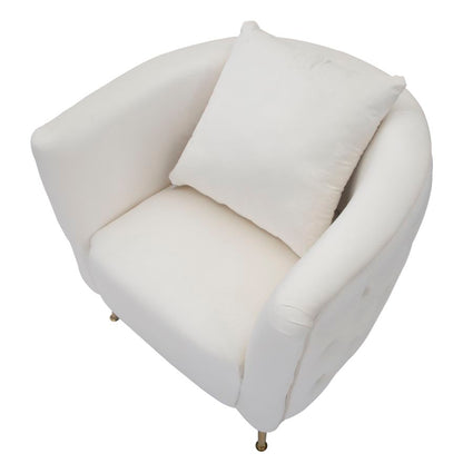 Fauteuil Bucarest Crème Velvet Goud 76x74x73 cm