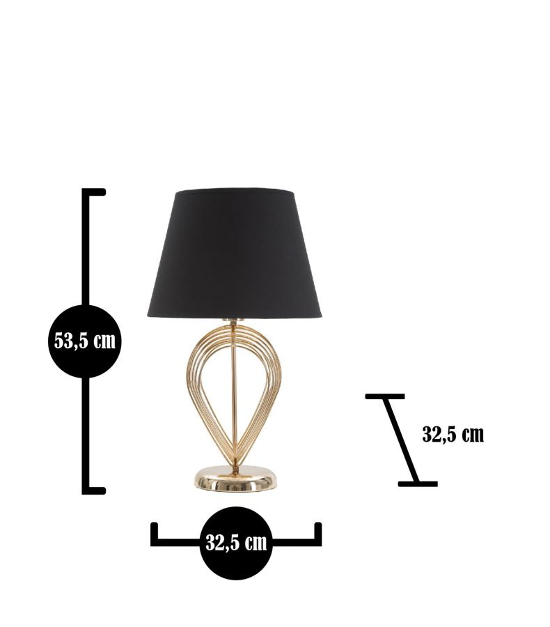 Lumière Chic Tafellamp Goud Zwart 53,5 cm