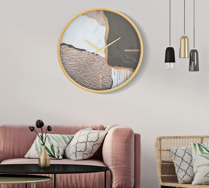 Wandklok Art Mix Rond Abstract Modern 60 cm