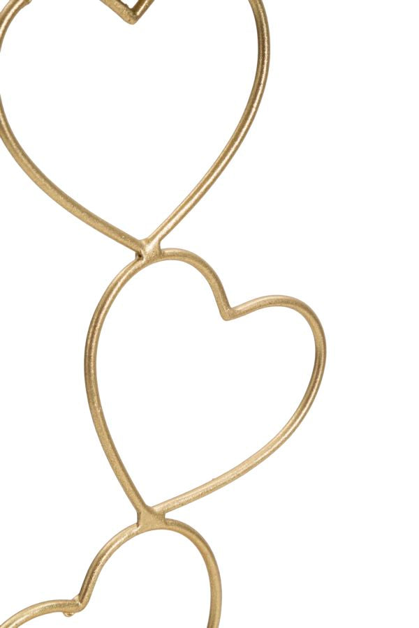 Elegant Hearts Kandelaar Goud Metaal Marmer 15x32 cm