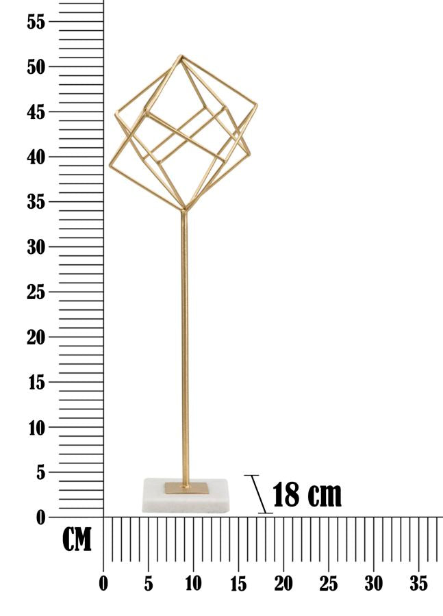 Golden Harmony Cubus Marmer Metaal 52,5 cm