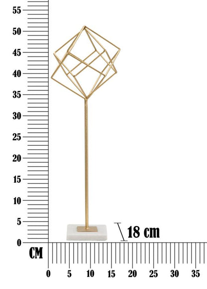 Golden Harmony Cubus Marmer Metaal 52,5 cm