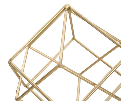 Golden Geometric Elegance Marmer Metaal 41,5 cm