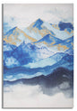 Magic Peaks Schilderij Blauw Goud 80x120 cm