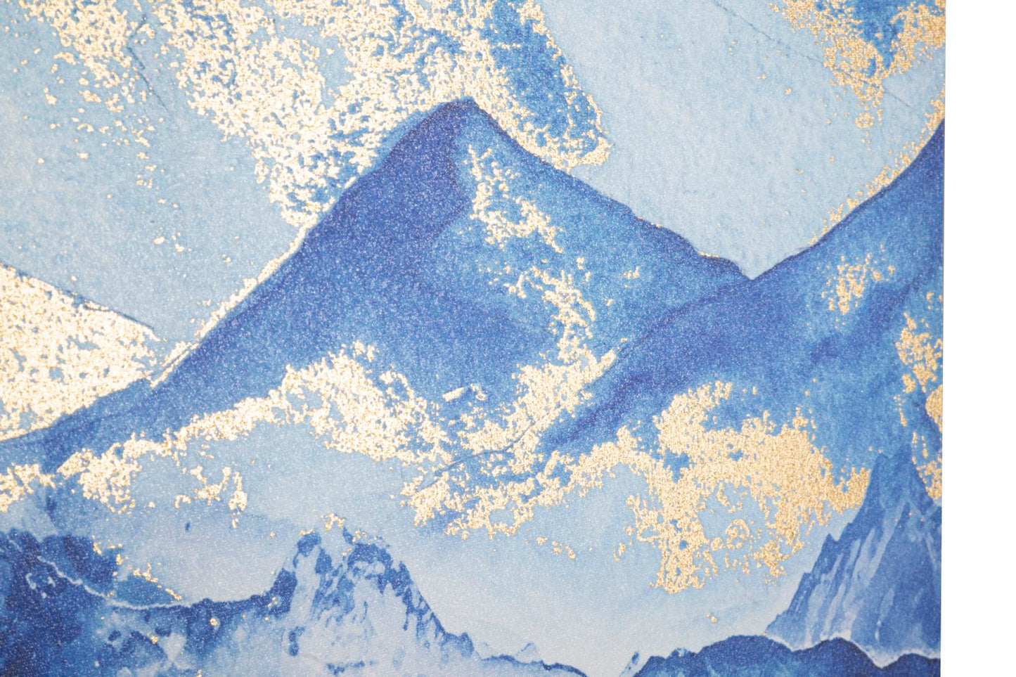 Magic Peaks Schilderij Blauw Goud 80x120 cm