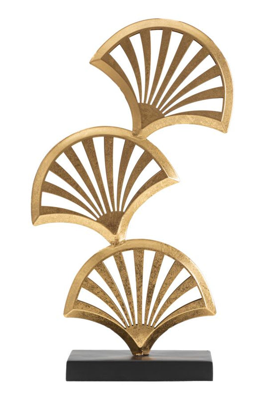 Golden Leaf Trio Ornament Metaal