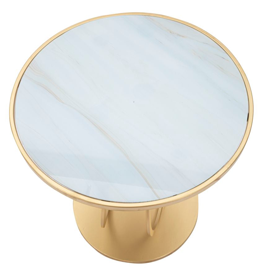 LuxeMarble Ring Tafel Goud Wit Glas