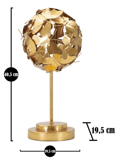 Sculptuur Elegant Butterflies Sphere Goud Metaal