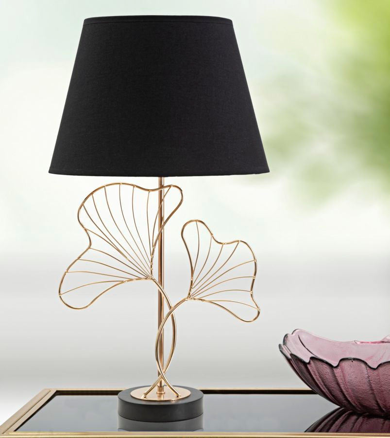 Luxe Leaf Tafellamp Goud Zwart