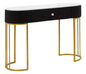 Sidetable Montpellier Zwart Stof Goud Metaal Marmer