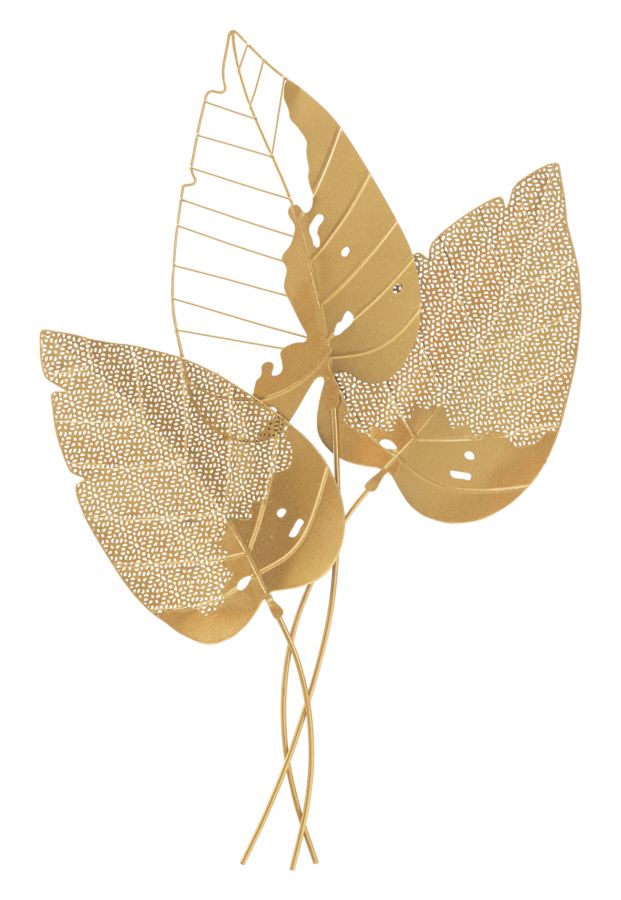 Autumn Leaf Gold Wanddecoratie Metaal Goud