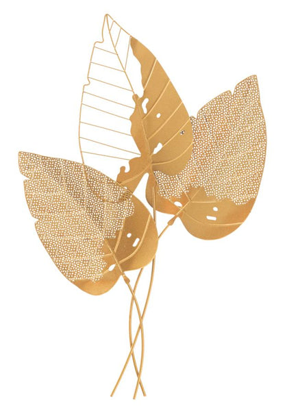 Autumn Leaf Gold Wanddecoratie Metaal Goud