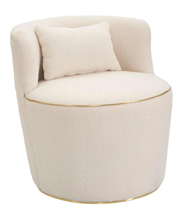 Glamour Glint Fauteuil Teddy Crème