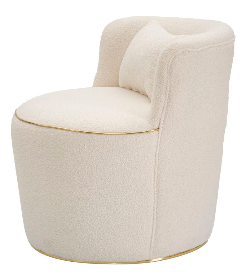 Glamour Glint Fauteuil Teddy Crème