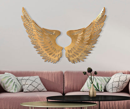 Golden Wing Wanddecoratie 90x44 cm (Set van 2)