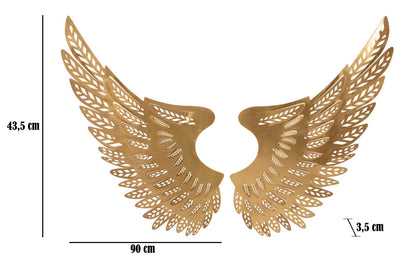 Golden Wing Wanddecoratie 90x44 cm (Set van 2)