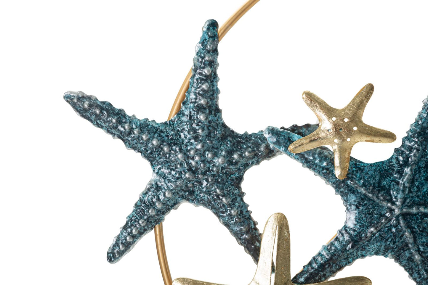 Wandklok Sea Star Wanddecoratie Goud Blauw 91 cm