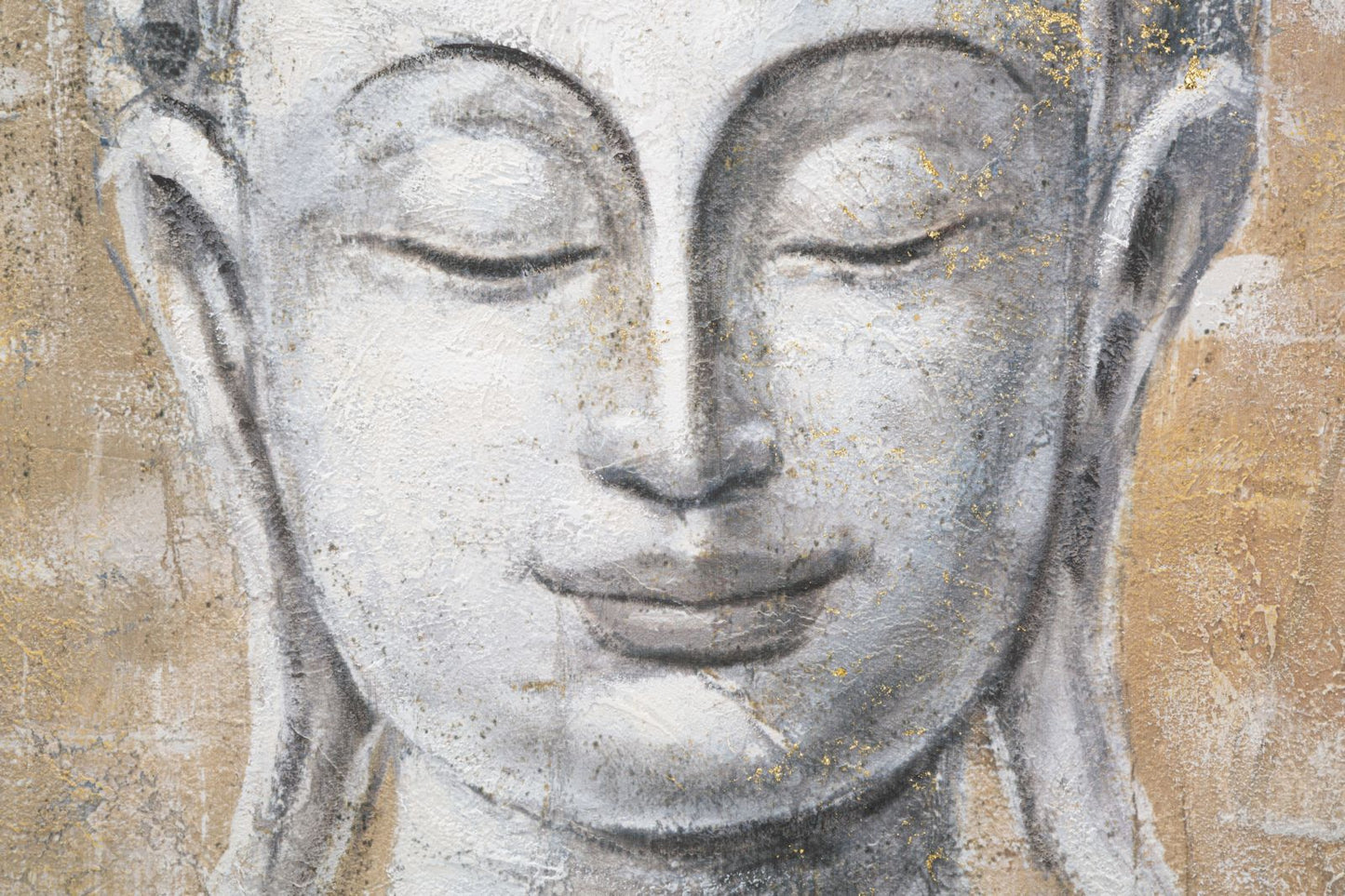 Schilderij Zen Buddha Handgemaakt 80x3x120 cm