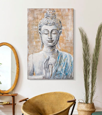 Schilderij Zen Buddha Handgemaakt 80x3x120 cm