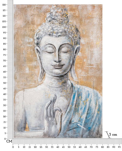 Schilderij Zen Buddha Handgemaakt 80x3x120 cm