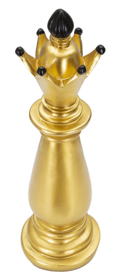 Luxe Schaakbisschop Goud Zwart 38,5cm