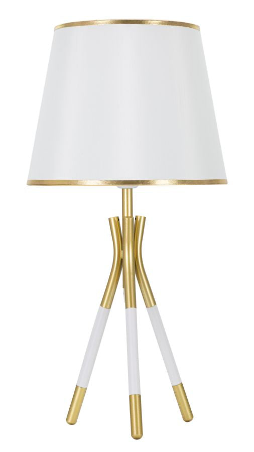 Luxe Tripod Tafellamp Wit Goud