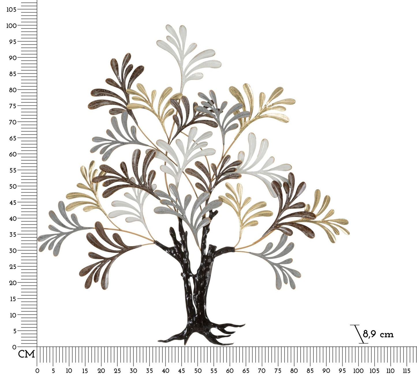 Tree Elegance Wanddecoratie Metaal 97x100 cm